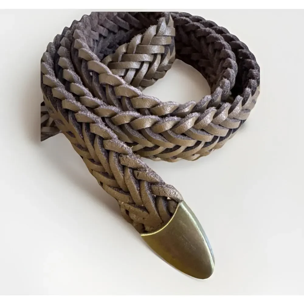 Capezio Brown Braided Belt Women's Size XL - Genuine Leather